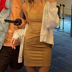 Nude Zara body con dress!